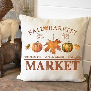 Fall Pillow Cover, Fall Harvest, Indoor/Outdoor